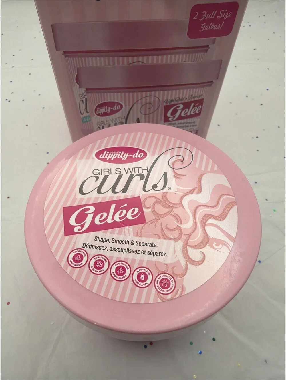 2 Jars Dippity-do Girls with Curls Gelee 11.5 oz (New in box)